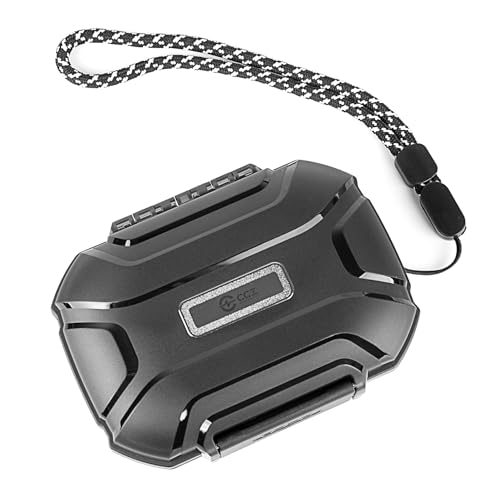 CCZ Taichi Portable IEM Case, Water-Resistant Earbuds Storage Hard Box, Travel Carrying Case for Headphones Compatible with Moondrop CHU II,KZ ZS10 PRO (Black) - color: Black
