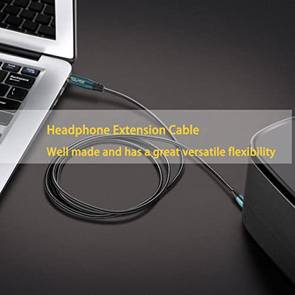 2-Pack 3.5mm Male to Male Stereo Audio Cable Strong Nylon Braided TRS Stereo Hi-Fi Sound AUX Cord for Car, Headphones, Speakers, Smartphones, Home Stereos (4 Feet/1.2m) - size: 4 FT / 2PACK