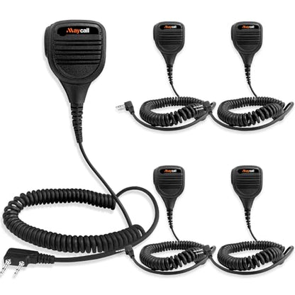 Speaker Mic Shoulder Mic Walkie Talkie Mic Accessories Compatible for BAOFENG and Kenwood BTECH Retevis Samcom Radios, Walkie Talkie Microphone 5Pack (Shoulder Microphone) - color: Shoulder Microphone
