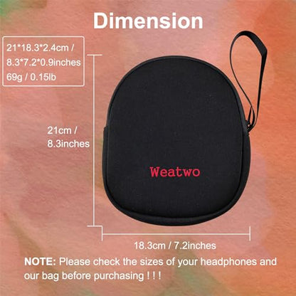 On-Ear Headphones Storage Bag, Lightweight Neoprene Headphone Case