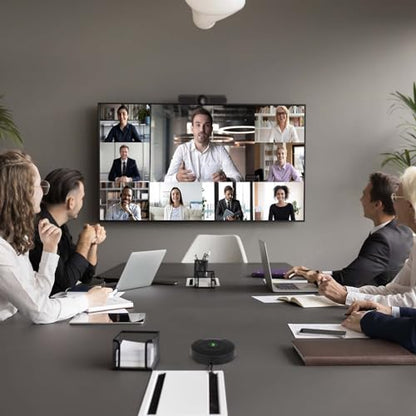 USB Microphone for PC, Computer Mic with Mute Button, Plug & Play | Noise Cancelling, 360° Omnidirectional Pickup, Conference Calls, Video Conference, Laptop, USB Connector,Table Mic