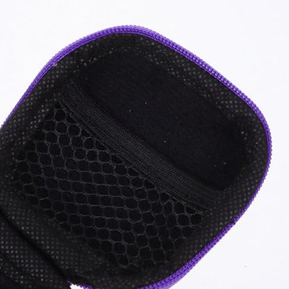 Sewroro Mini EVA Headphone Case, Portable Travel Earphone Pouch, Earbud Storage Box, USB Cable Holder, 2.95 x 2.95 x 0.98 Inches (Purple) - color: Purple