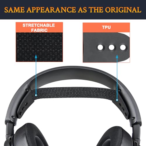 SOULWIT Headband for SteelSeries Arctis Nova (1/3/4/5) - Black | HeadStrap for Arctis Nova 1/1X/1P/3/3X/3P/4/4X/4P/5/5X/5P Headphones
