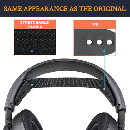 SOULWIT Headband for SteelSeries Arctis Nova (1/3/4/5) - Black | HeadStrap for Arctis Nova 1/1X/1P/3/3X/3P/4/4X/4P/5/5X/5P Headphones