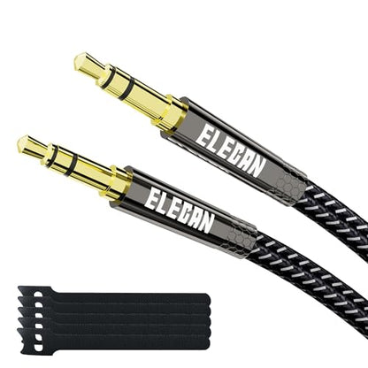 3.5mm AUX Cable 20 Ft (Hi-Fi Sound-Zinc Alloy Case-OD 3.5MM-Ultra Slim&Soft) Auxiliary Stereo Audio Cable Braided 1/8 inch 3.5 mm AUX Cord for Headphones,Car,Home Stereos, Speaker,Phones - size: 20FT-1PK, style: Straight to Straight
