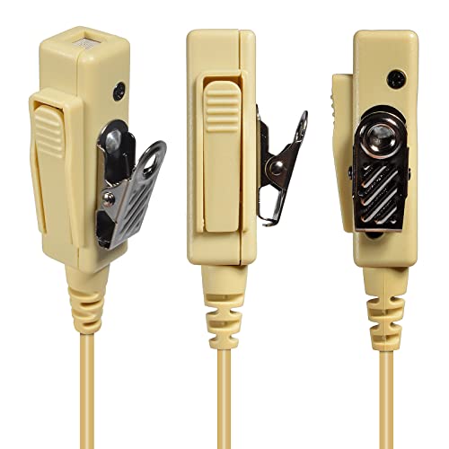 HYS Surveillance 2 Way Radio Earpiece Acoustic Coil Ear Tube Headset for Motorola XPR 6000 XPR6500 XPR6550 XPR 7000 XPR 7550 XiR-P8200 XiR-P8268 Walkie Talkie (Beige) - color: Beige