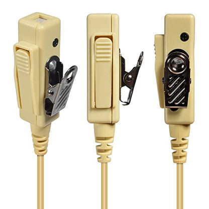 HYS Surveillance 2 Way Radio Earpiece Acoustic Coil Ear Tube Headset for Motorola XPR 6000 XPR6500 XPR6550 XPR 7000 XPR 7550 XiR-P8200 XiR-P8268 Walkie Talkie (Beige) - color: Beige