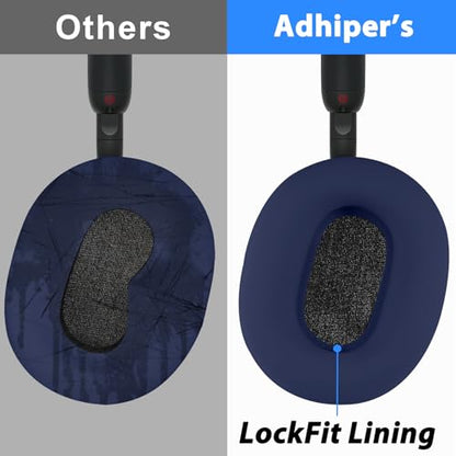 Adhiper Silicone Sweat Case Cover for Sony WH-1000XM5 Headphones,Embody Headphone Case Covers for Earpads/Headband/Shell, Sweatproof Soft Silicone Accessories（Blue） | Soft Silicone Case, 3-in-1 Headphone Covers with Ear Cover & Headband Cover & Shell Prot