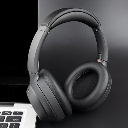 SOULWIT Replacement Kit for Sony WH-1000XM4 Headphones, Ear Pads Cushions + Headband Repair Part - Black - color: Black