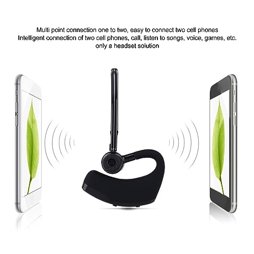 ASHATA Legend Bluetooth Headset V5.0, Single Ear Bluetooth Earpiece with Noise Canceling Mic, Ergonomic Hands Earphones, Connect to Mobile Tablet via Bluetooth, ASHATAn65gcgrxmq