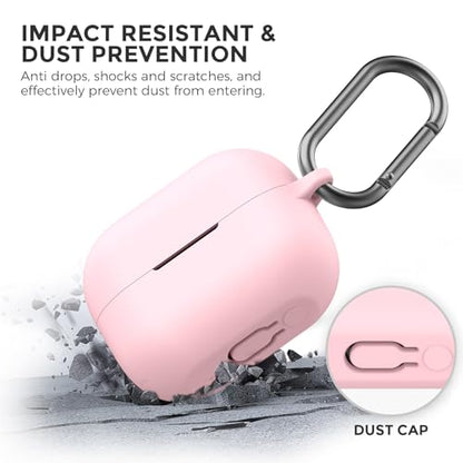 AhaStyle Silicone Case for Samsung Galaxy Buds 3 FE (2025) / Galaxy Buds3 Pro and Galaxy Buds 3 (2024) Shockproof Full Protective Skin Case Cover Compatible with Samsung Galaxy Buds3 Series (Pink) - color: Pink
