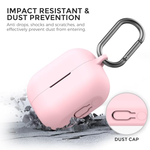 AhaStyle Silicone Case for Samsung Galaxy Buds 3 FE (2025) / Galaxy Buds3 Pro and Galaxy Buds 3 (2024) Shockproof Full Protective Skin Case Cover Compatible with Samsung Galaxy Buds3 Series (Pink) - color: Pink