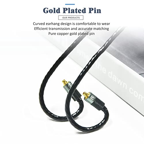 MMCX Plug 5N OFC Silver Plating+Graphene Earphone Cables for SHURE SE846 SE535 SE425 AONIC 4 5 Xelento Remote T8iE T9iE Fidue A83 Sirius MkII Dunu DK3001Pro DK4001 W60 W80 (3.5mm, MMCX) - color: MMCX, size: 3.5mm
