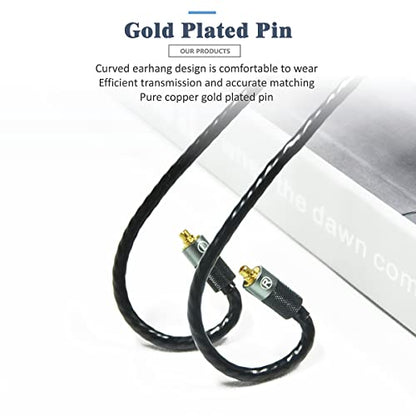MMCX Plug 5N OFC Silver Plating+Graphene Earphone Cables for SHURE SE846 SE535 SE425 AONIC 4 5 Xelento Remote T8iE T9iE Fidue A83 Sirius MkII Dunu DK3001Pro DK4001 W60 W80 (3.5mm, MMCX) - color: MMCX, size: 3.5mm