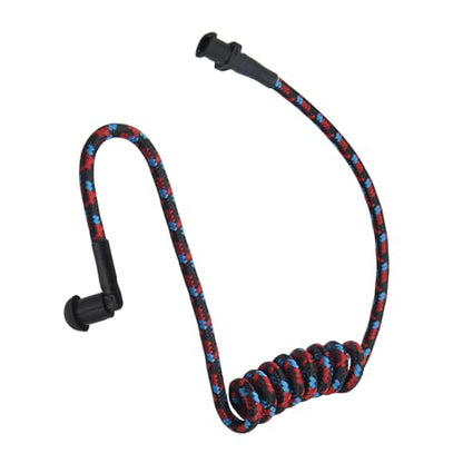 WODASEN Replacement Braided Nylon Fiber Acoustic Coil Tube Moisture Resistant Waterproof Color for Radio Earpiece (Red-Blue-Black-2) - color: Red-Blue-Black-2