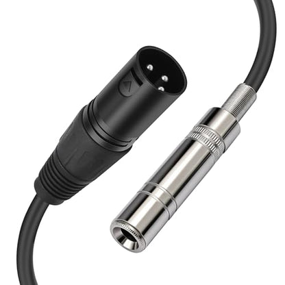 XLR Male to 1/4 inch 6.35MM Female Stereo Audio Cable 3PIN XLR Male to TRS Female Cable 1 FT(30cm) 2pcs - style: 3PIN XLR male to 6.35MM TRS Female Cable 1 FT(30cm)