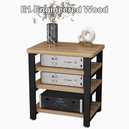 Display Shelf Stand, Small Shelf Stand, Media Stand, Rack Audio Tower Heavy Duty with Non-Slip Footpads 3 Colors 3 Sizes,Brown4 Layer - color: Brown, size: 4 layer