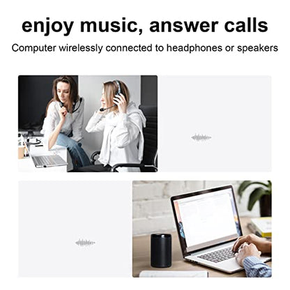 USB Bluetooth 5.0 Adapter, Music Transmitter, for Computer/TV/Projector/Headphones/Speakers, Plug and Play, Mini Compact Size, Anti Interference