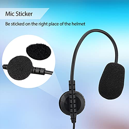 Retevis Two Way Radio Headset with Mic, Open Full Face Motorcycle Helmet