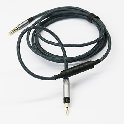 NewFantasia 3.5mm to 2.5mm Male Audio Cable Compatible with Audio Technica ATH-M50x(2.5mm Port), ATH-M40x, ATH-M70x, ATH-M60X Headphone, Remote Volume Mic Compatible with Samsung Galaxy Android Phone