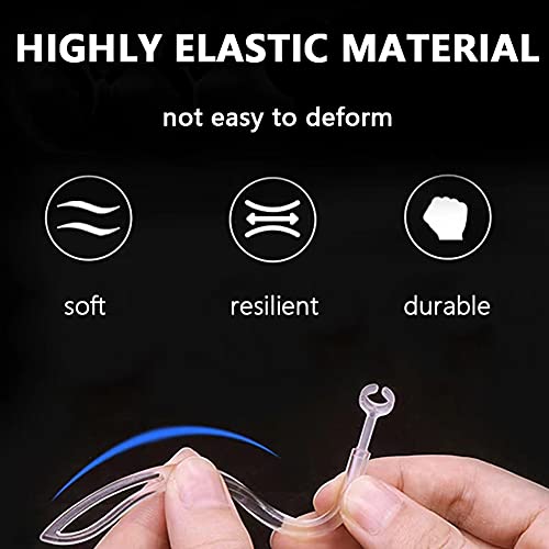 2 Pairs Ear Hook Compatible with AirPods Pro 3 2 1 Gen, YINVA Multi-Dimensional Adjustable Ear Holder (White+Transparent) - color: White+Transparent