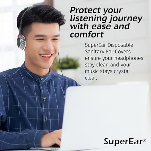 SuperEar Headphone Covers - Disposable Headset Ear Covers - 50 Pair (2.5")