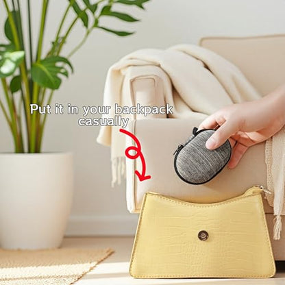 Chinshwehaw Electronic Accessories Organizer Bag: EVA Hard Shell Shockproof, Hard Shell Tech Organizer Case - Water Resistant Travel Storage for Cables Charger Earphones USB SD Card (Oval) - style: Oval