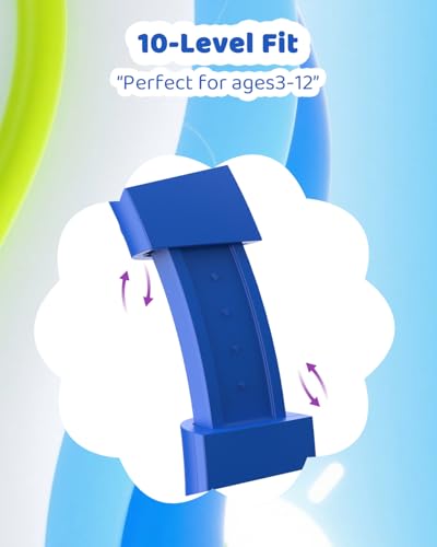 Wired Kids Headphones with Mic, 85/94dB Safe Volume Control, Foldable On-Ear Headset for School, Travel, Tablet & Laptop, 3.5mm Jack, Blue/Lime Green - color: Blue LimeGreen