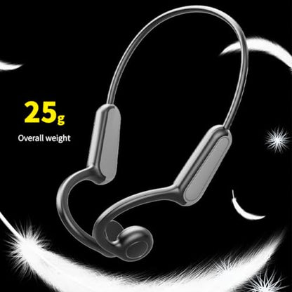 AYI True Bone Conduction Bluetooth Headphones Open Ear Headset Painless Wear Stereo Earphone 11H Playtime Lightweight Stable & Comfortable Sports Headphone for Driving Bicycling Running Skiing-White - color: B8 White