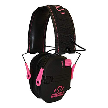 Walker's Razor Slim Electronic Muff - color: Black W/Pink, size: One Size