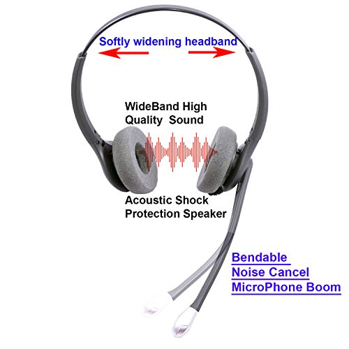 2.5 mm Headset, Noise Cancel Mic, Shock Protection Swiveling Speaker - size: Superb Binaural
