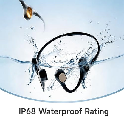 DREAME Aqua Plus Bone Conduction Headphones, Open-Ear Headphones, IP68 Waterproof Swimming Earbuds, Bluetooth 5.2 & MP3 Dual Mode, 32GB Storage, Secure Fit for Swimming, Gym and Running, Gray - color: Gray