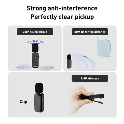 ZOWEETEK Wireless Voice Amplifier with Lavalier Mic for Teachers | Lapel Mic, Portable Speaker, for Speech, Meeting, Yoga, Streaming, Classroom, Rechargeable - color: Blue