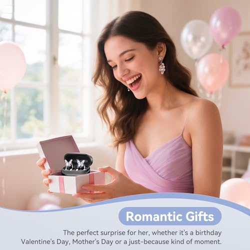 Kinglucky Gen2 Clip-On Earbuds with Butterfly Earrings, Black | Charge & Store Without Removing Earrings, Comfortable Fit, 50H Playtime, Open-Ear Bluetooth Headphones, For Women, Small Ears - color: Black