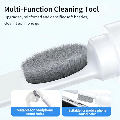 3 in 1 Cleaner Kit for AirPods Pro 1 2 3, Multi-Function Cleaning Pen with Soft Brush & Flocking Sponge for Bluetooth Earphones, Headsets Charging Case, iPhone, Laptop, Electronic Devices - size: 3 in 1