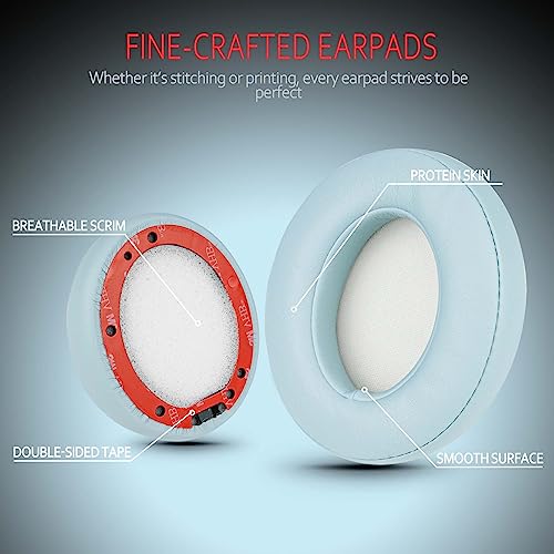 Replacement Ear Pads for Beats Studio 3 & Studio 2, Upgraded Beats Studio 3 Replacement Parts and Beats Headphones Accessories, Compatible with B0500 B0501 Wireless Models,Crystal Blue - color: Crystal Blue