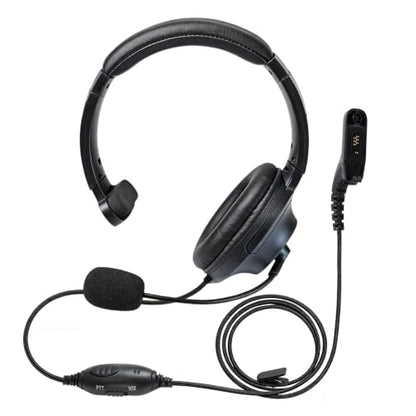 Over The Ear Headset Single Ear Headphone with PTT Mic Earpiece for Motorola APX900 APX1000 APX4000 APX6000 APX7000 APX8000 XPR6100 XPR6350 XPR6550 XPR7350e XPR7550 XPR7550e XPR7580 Radios