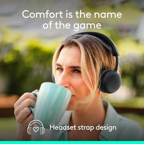 Logitech Zone Wireless 2 ES Noise Canceling Headset - Black | Noise-canceling wireless headset, adaptive hybrid ANC, Bluetooth connectivity - color: Black, style: Wireless