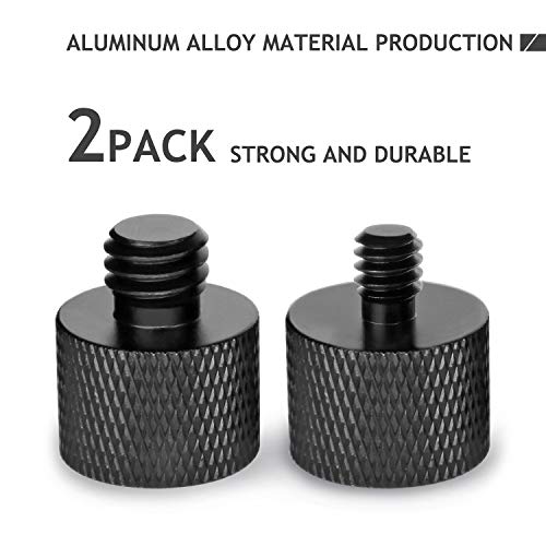 Mic Screw Adapter - 5/8 to 1/4 & 5/8 to 3/8 Adapter Set for Microphone Stand to Tripod and Camera - size: 1/4 & 3/8 Kit
