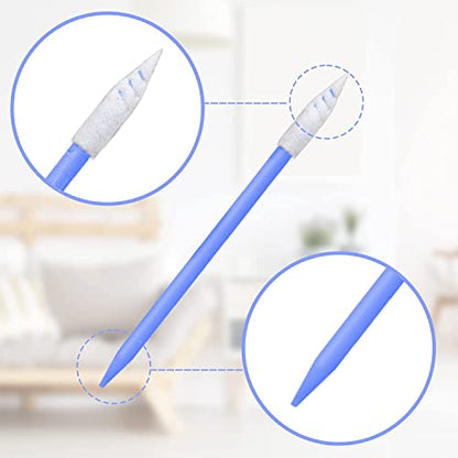 Wellgler's 100pcs Foam Cleaning Swabs, Multi-Purpose Cleanroom Foam Tip, Cleaning Swab Kitip,Lab Swabs. - color: 100pcs