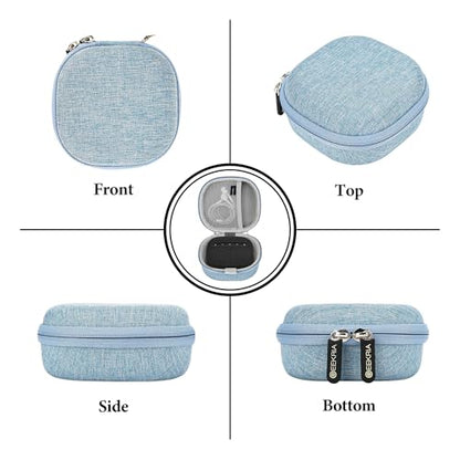 Geekria Hard Shell Carrying Case Compatible with Bose SoundLink Micro II Bluetooth Speaker, Portable Travel Bag with Cable Storage, Protective Cover with Keychain Hook (Blue) - color: Blue