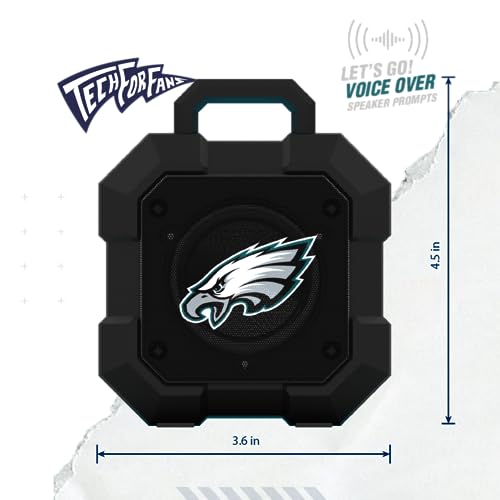 SOAR NFL Shockbox LED Wireless Bluetooth Speaker - Water Resistant IPX4, 5.0 Bluetooth with Over 5 Hours of Play Time - Small Portable Speaker - Officially Licensed NFL, Perfect Home & Outdoor Speaker
