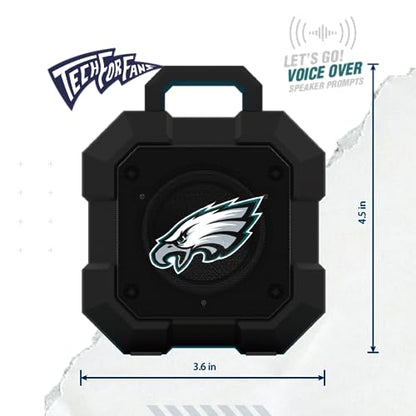 SOAR NFL Shockbox LED Wireless Bluetooth Speaker - Water Resistant IPX4, 5.0 Bluetooth with Over 5 Hours of Play Time - Small Portable Speaker - Officially Licensed NFL, Perfect Home & Outdoor Speaker