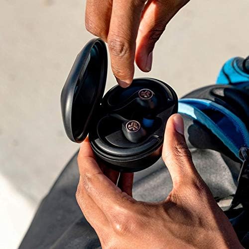 JLab JBuds Air Sport True Wireless Bluetooth Earbuds + Charging Case, Black, IP66 Sweat Resistance, Class 1 Bluetooth 5.0 Connection, 3 EQ Sound Settings Signature, Balanced, Bass Boost