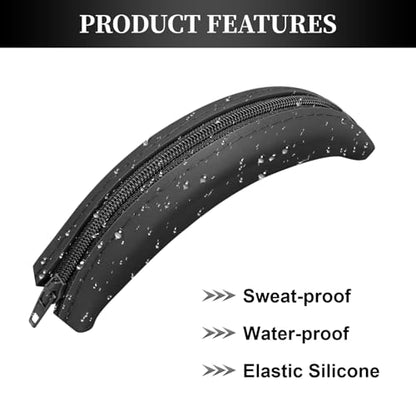 Replacement WH-1000XM4 Silicone Headband Cover Compatible with Sony WH-1000XM4, WH-1000XM3, WH-CH720N, WH-XB910N Headphones, Sweatproof & Washable Headband Cover Accessories (Black) - color: Black
