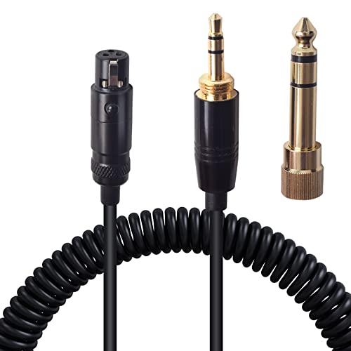 Aquelo Replacement Audio Cable Cord Compatible with Beyerdynamic DT 990 Pro, DT 770 Pro X, for AKG Q701, K712, K240, K240S, K240 MK II, K271, K241 Headphones Aux Cable with 6.35mm Adapter