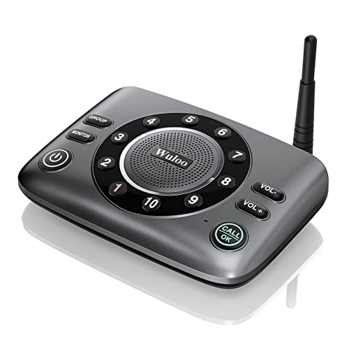 Hands-Free Intercoms Wireless for Home Business, Wuloo Upgrade Two Way Audio Intercom System for Elderly, Full Duplex Room to Room Intercom with 5280 ft Range Clear Sound Anti-Interference, 1-Pack - color: 1 unit for expandable