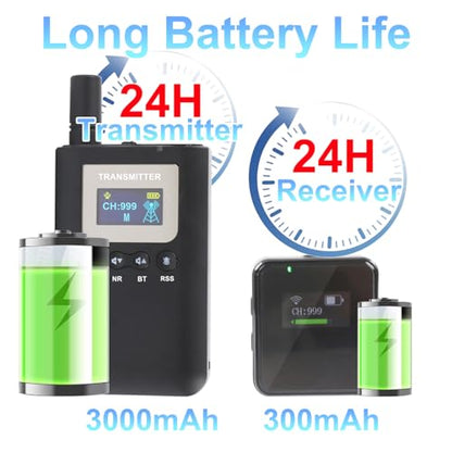 Wireless Tour Guide System, Tour Guide Microphone and Speaker Tour Guide Headsets, 1 Transmitter 30 Receivers 1 Charger 1 Storage Case, Headsets System for Training Church Factory - color: 30 Receivers & 1 Transmitter