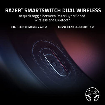 Razer Barracuda Wireless Gaming & Mobile Headset, 2.4GHz + Bluetooth, Black | Integrated Noise-Cancelling Mic, 50mm Drivers, 40 Hr Battery, for PC, PlayStation, Switch 2, Android, iOS - color: Classic Black, size: Standard, style: Barracuda