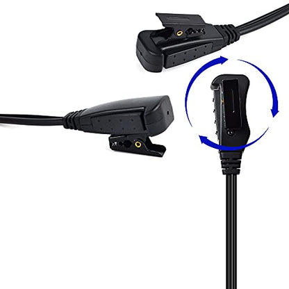 HYS Surveillance Kit Acoustic Tube Earpiece, 2-Way Radio Headset Built-in line mic PTT(Push to Talk) with Medium Silicon Earmold for Yaesu Vertex VX-6R VX-7E VX-127 VX-170 Walkie TalkieRadio